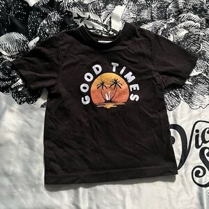 Bon Bebe black "Good Times" shirt.